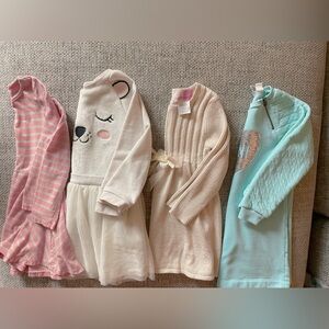 Bundle of 4T long sleeved dresses